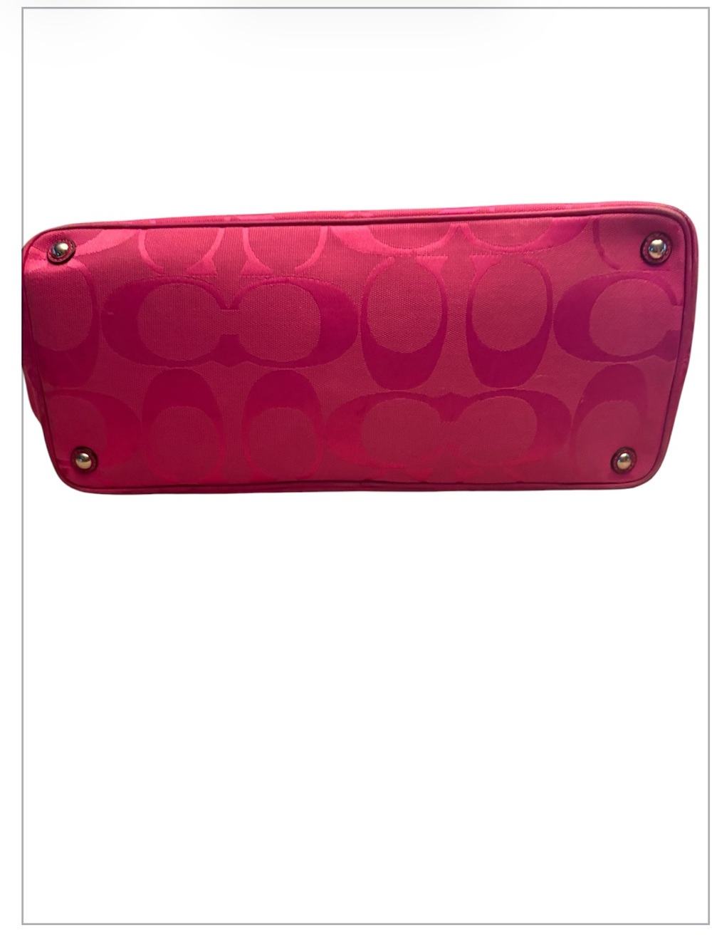 Coach Signature Laura Carryall in Magenta/Hot Pink. 14940 - Picture 9 of 16